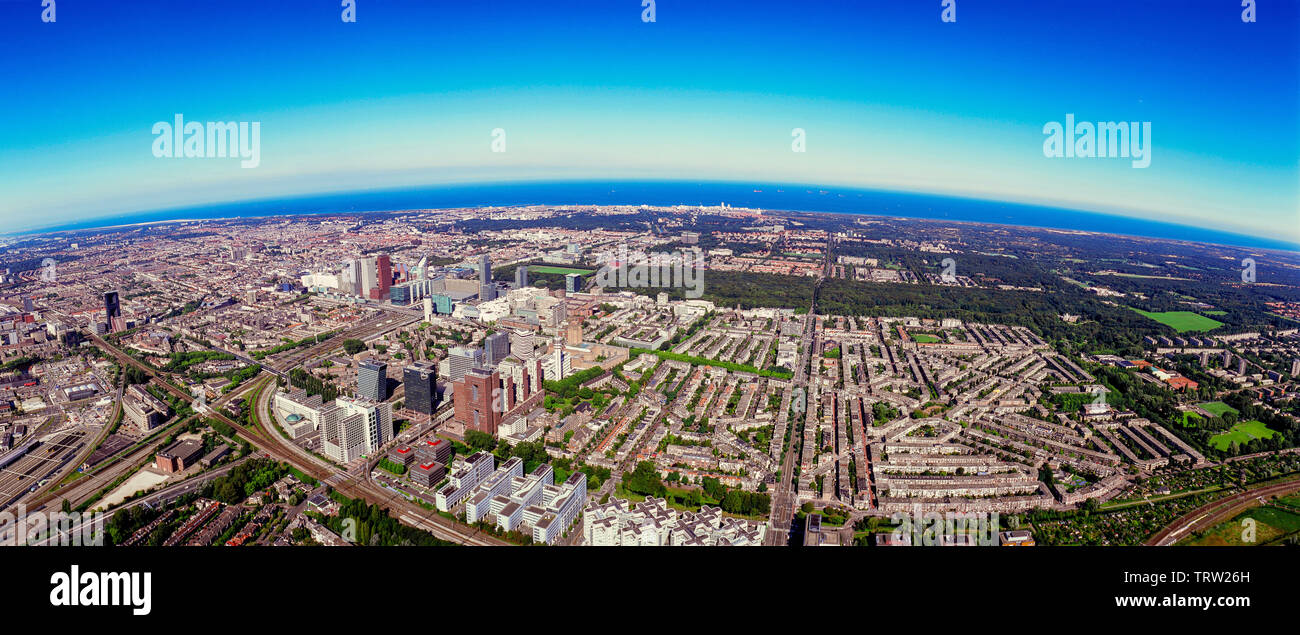 Panorama aerial of The Hague the Netherlands Stock Photo