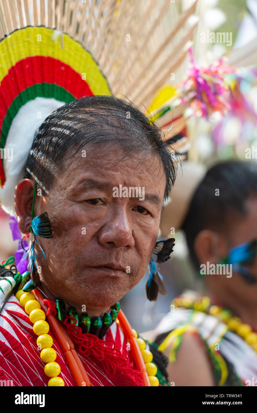 Hornbill Festival.Nagaland,India:1st December 2013 : Naga Tribal Man ...
