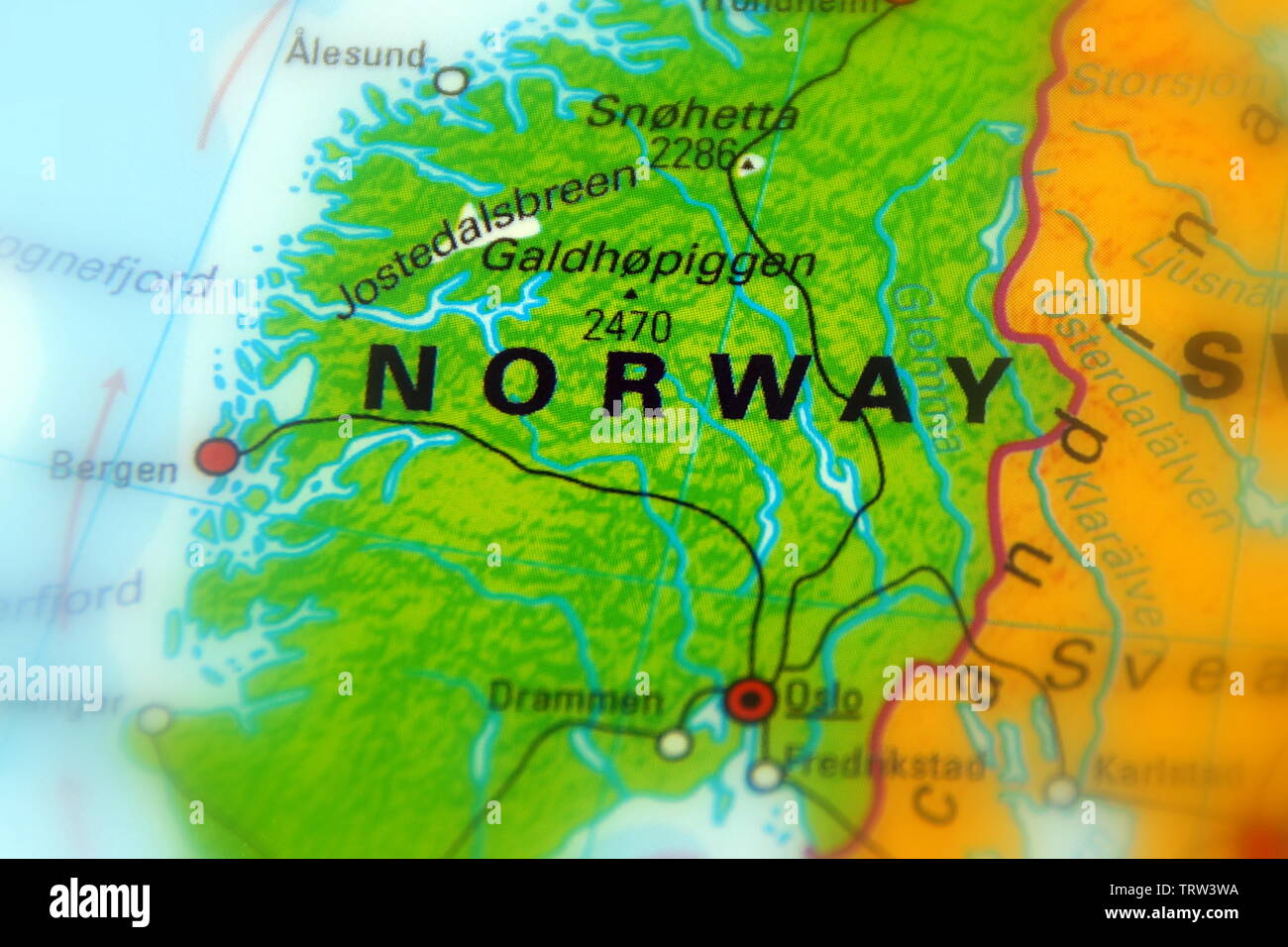 Norway, officially the Kingdom of Norway. Stock Photo