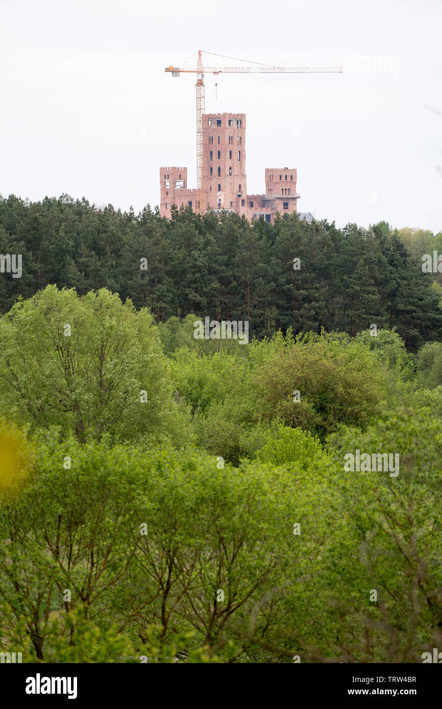 Construction site of multifunctional building castle in Stobnica, Poland. May 2nd 2019 © Wojciech Strozyk / Alamy Stock Photo Stock Photo