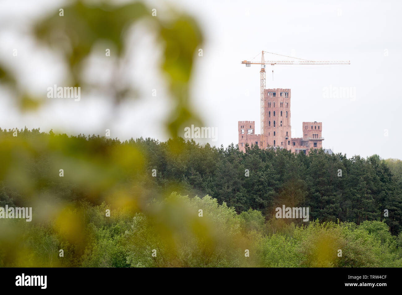 Construction site of multifunctional building castle in Stobnica, Poland. May 2nd 2019 © Wojciech Strozyk / Alamy Stock Photo Stock Photo