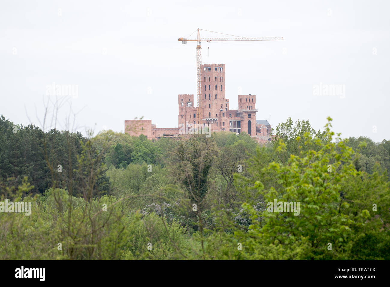 Construction site of multifunctional building castle in Stobnica, Poland. May 2nd 2019 © Wojciech Strozyk / Alamy Stock Photo Stock Photo