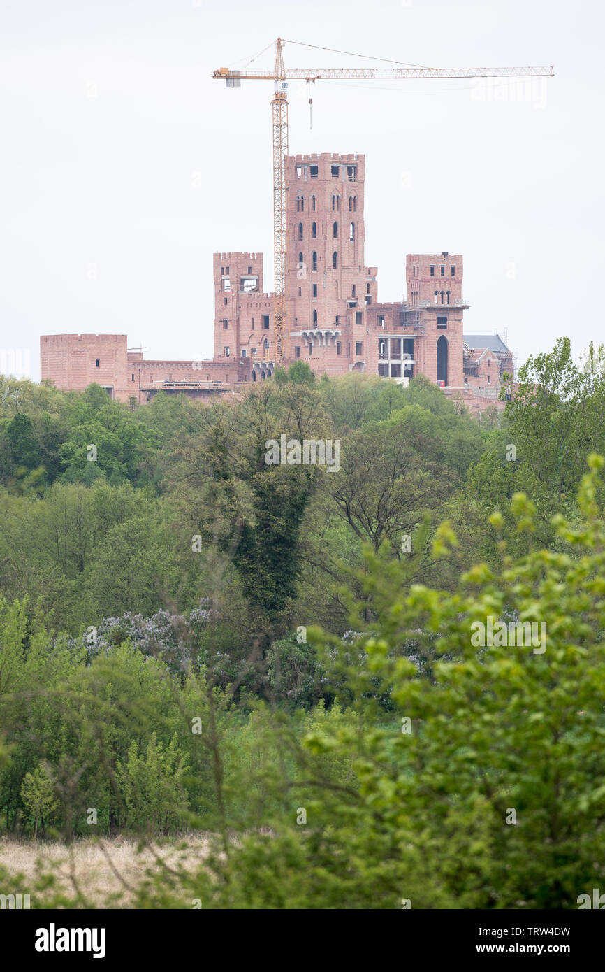 Construction site of multifunctional building castle in Stobnica, Poland. May 2nd 2019 © Wojciech Strozyk / Alamy Stock Photo Stock Photo