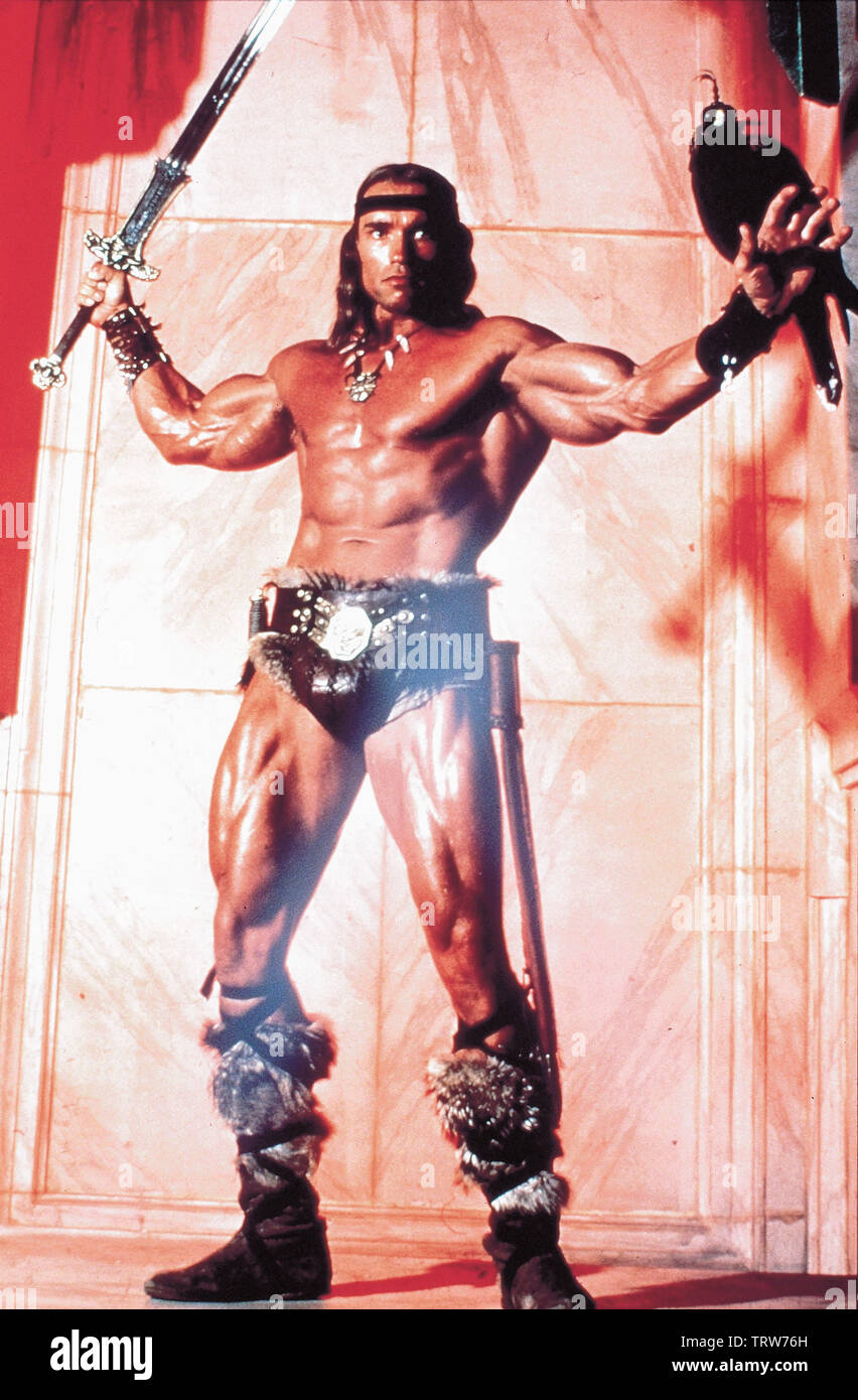ARNOLD SCHWARZENEGGER in CONAN THE BARBARIAN (1982). Copyright: Editorial  use only. No merchandising or book covers. This is a publicly distributed  handout. Access rights only, no license of copyright provided. Only to