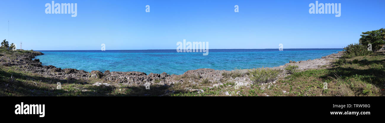 Panoramic view of Punta Perdiz, close to Playa Giron located in the Bay of pigs or Bahia de cochinos, Cuba Stock Photo