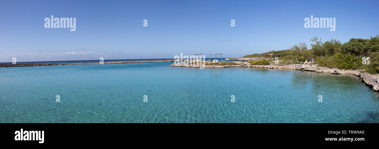 Panoramic view of Caleta Buena, close to Playa Giron located in the Bay of pigs or Bahia de cochinos, Cuba Stock Photo