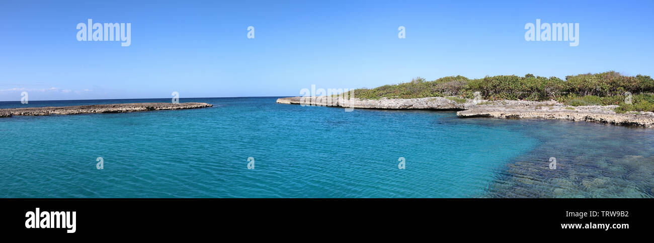 Panoramic view of Caleta Buena, close to Playa Giron located in the Bay of pigs or Bahia de cochinos, Cuba Stock Photo