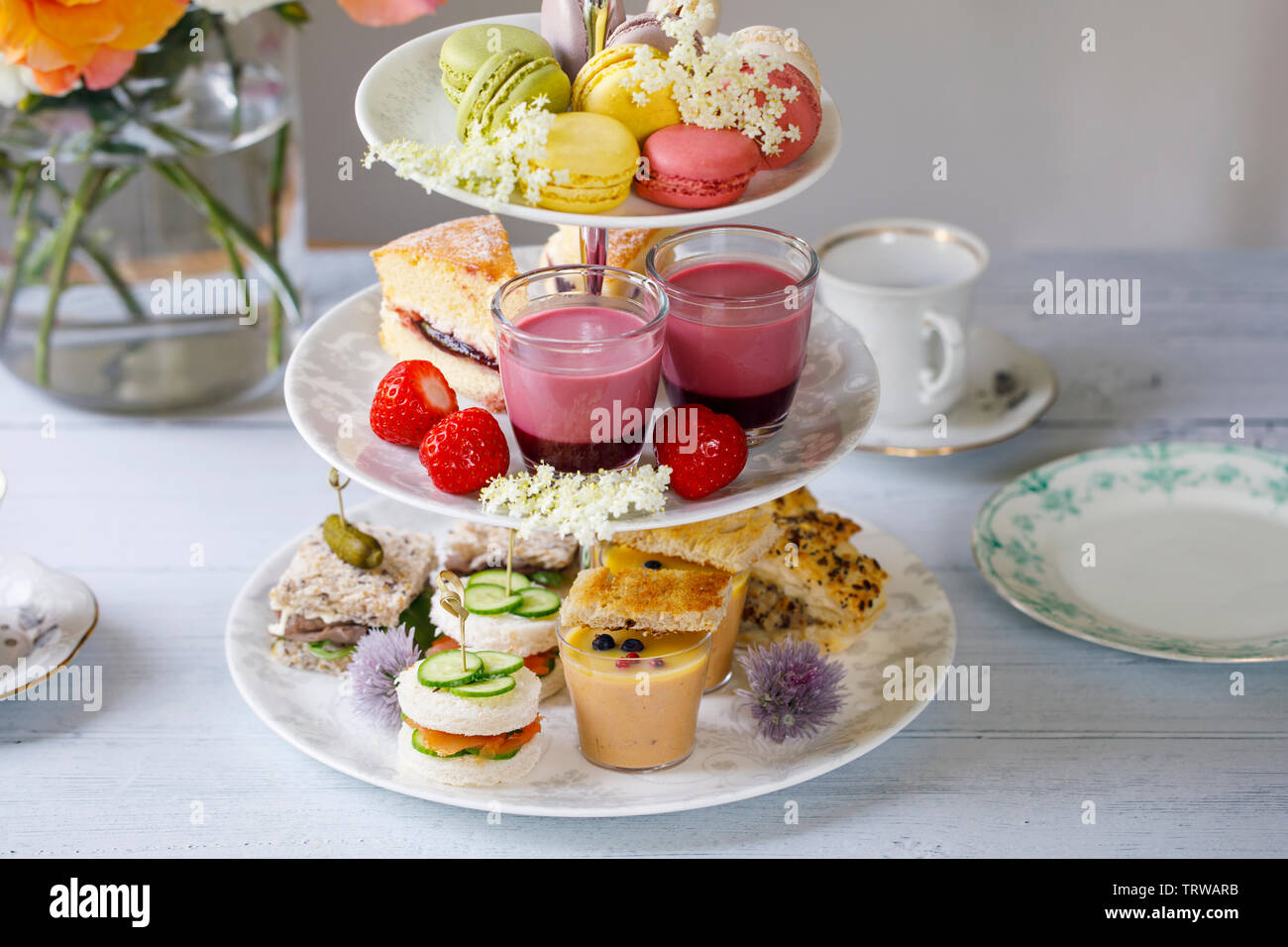 Traditional english afternoon tea Stock Photo