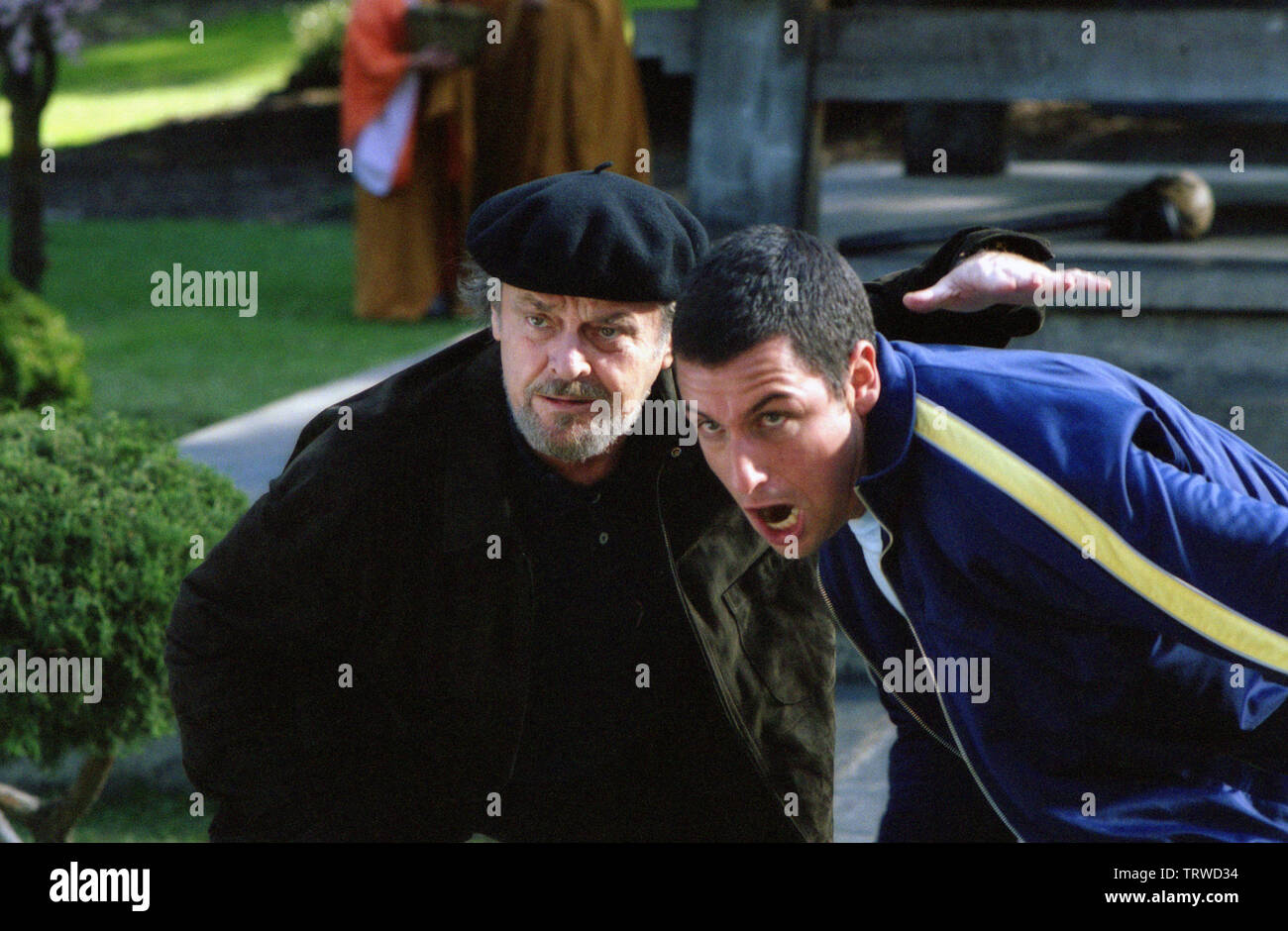ADAM SANDLER and JACK NICHOLSON in ANGER MANAGEMENT (2003). Copyright: Editorial use only. No merchandising or book covers. This is a publicly distributed handout. Access rights only, no license of copyright provided. Only to be reproduced in conjunction with promotion of this film. Credit: COLUMBIA PICTURES / Album Stock Photo
