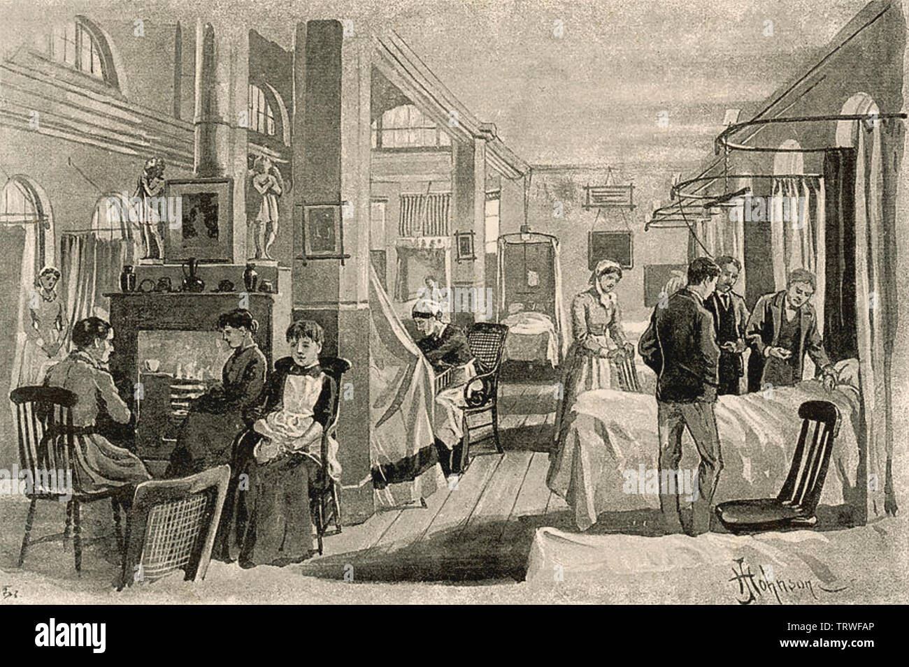 GUY'S HOSPITAL London a, Southwark,about 1870 Stock Photo