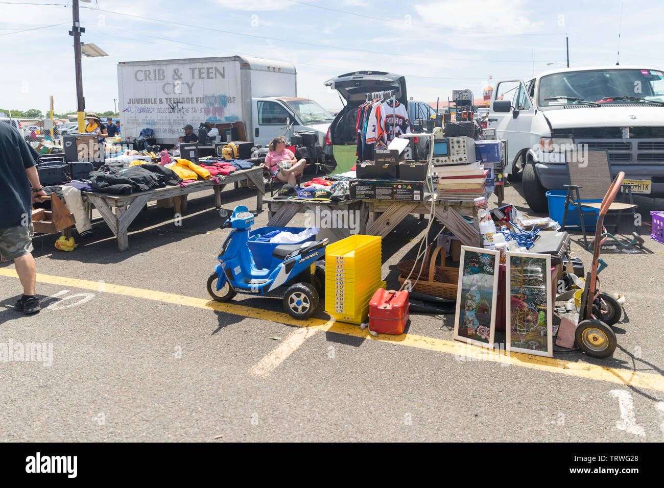 Columbus, NJ June 9, 2019 Columbus Farmers Market and outdoor flea