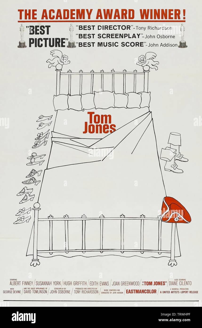 TOM JONES (1963). Copyright: Editorial use only. No merchandising or book covers. This is a publicly distributed handout. Access rights only, no license of copyright provided. Only to be reproduced in conjunction with promotion of this film. Credit: UNITED ARTISTS/WOODFAL / Album Stock Photo