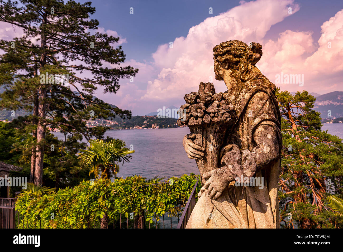 LENNO, ITALY, JUNE 04, 2019 : exteriors of villa del Balbianello, on lake Como, june 04, 2019, in Lenno, italy Stock Photo