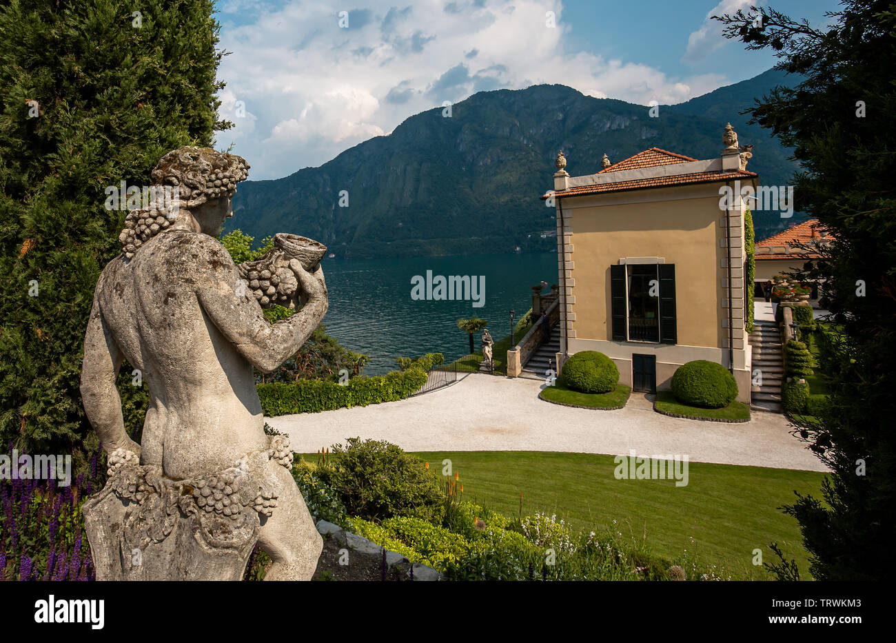 LENNO, ITALY, JUNE 04, 2019 : exteriors of villa del Balbianello, on lake Como, june 04, 2019, in Lenno, italy Stock Photo