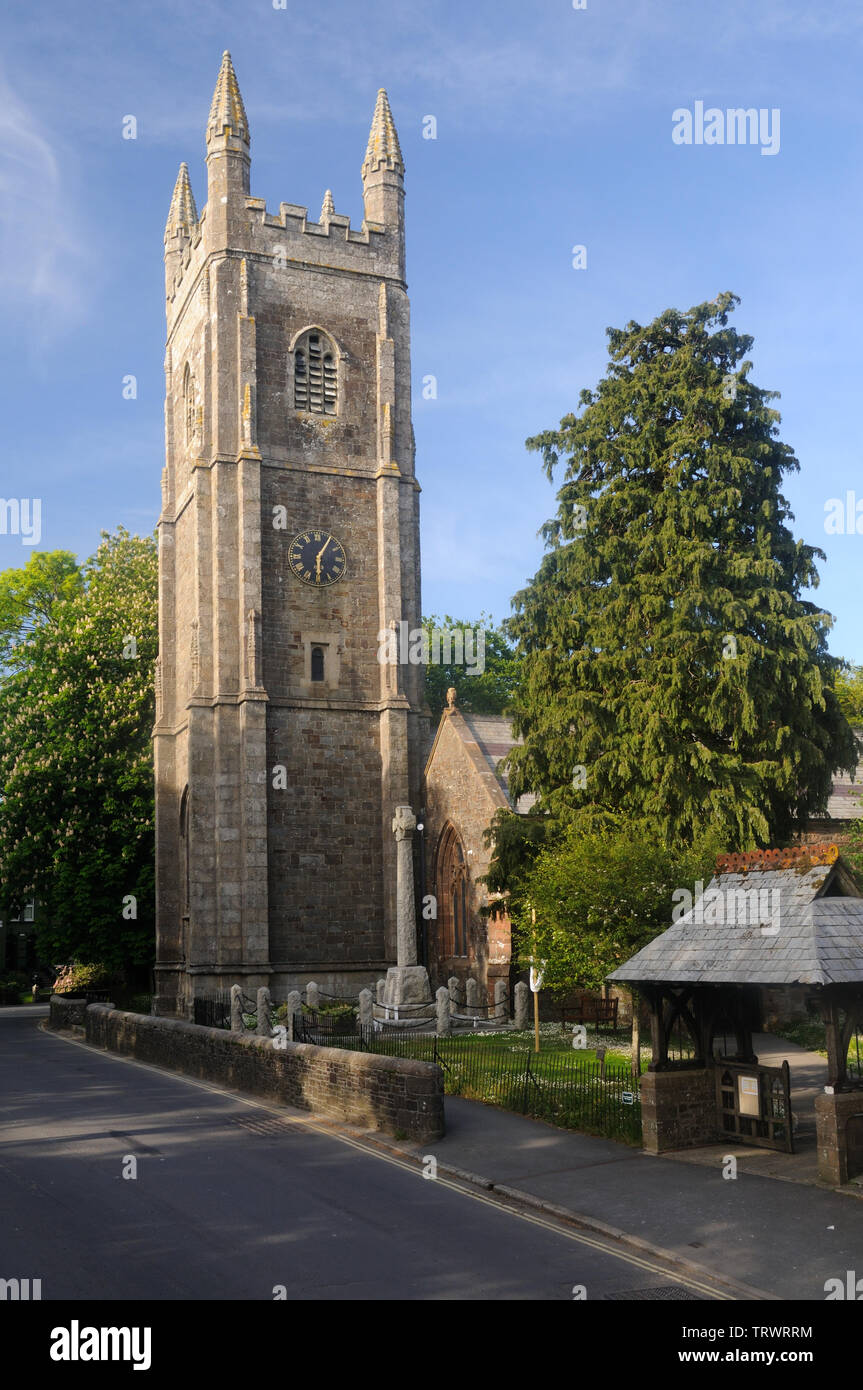 The Church of St. Peter & St. Paul, in Holsworthy, Devon, England Stock Photo
