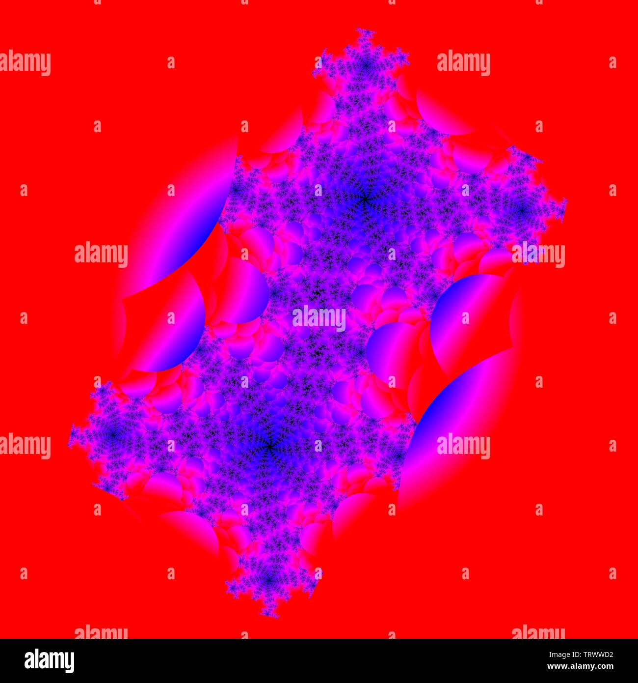 An image created using computer graphics. It is a picture of a mathematical object called a fractal, created using complex numbers. Stock Photo