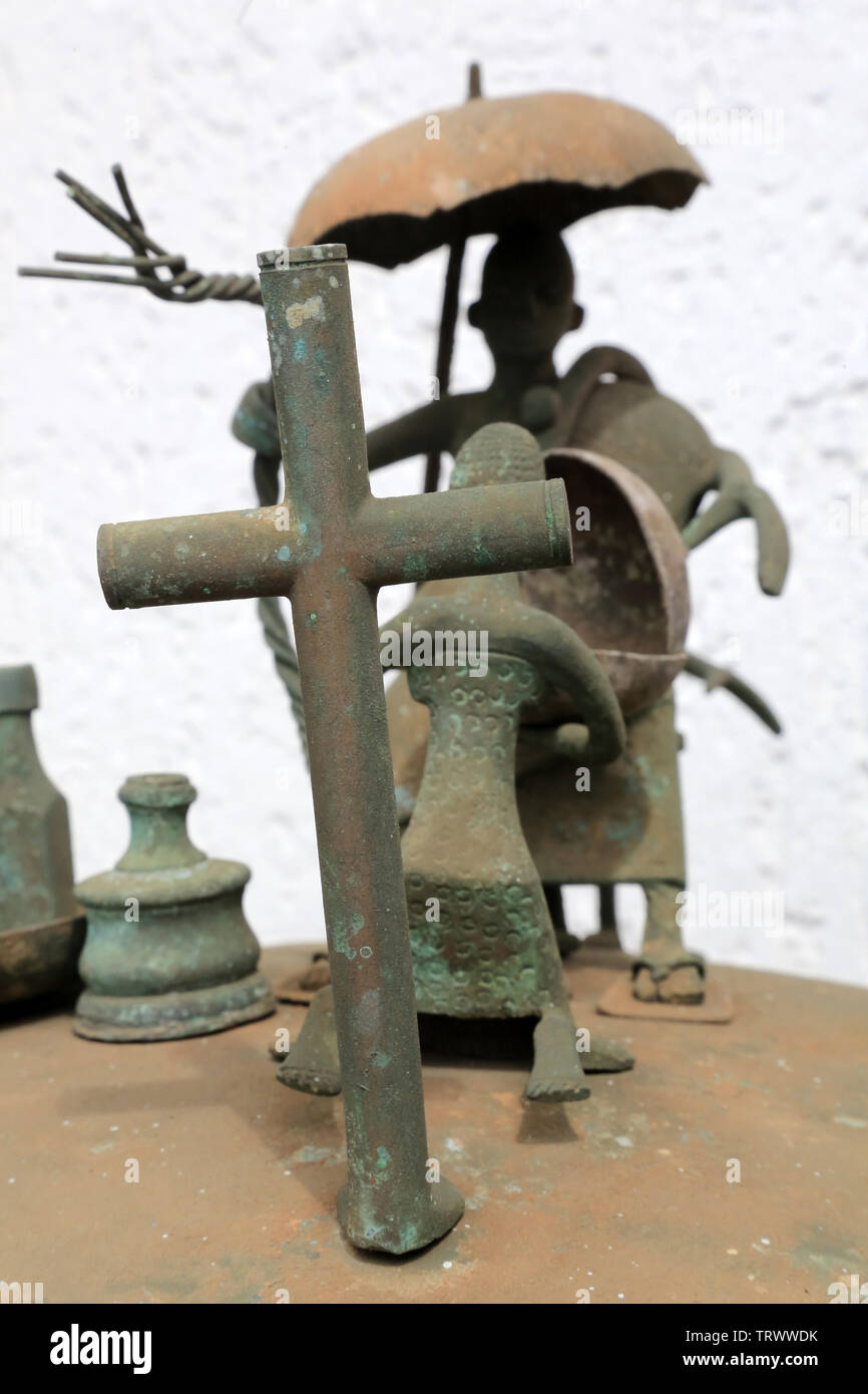 Piquet cérémonial FON. Fin 16ème siècle. Bénin. Musée International du Golfe de Guinée. Lomé. Togo. Afrique de l'Ouest. Stock Photo