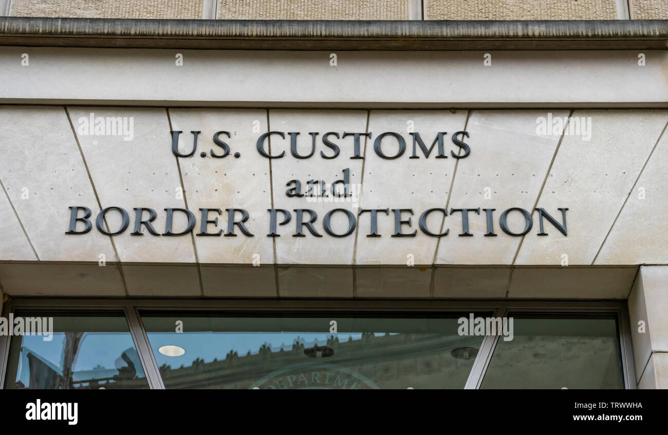 US Customs and Border Protection US Department of Homeland Security Ronald Reagan International Trade Building Washington DC Stock Photo