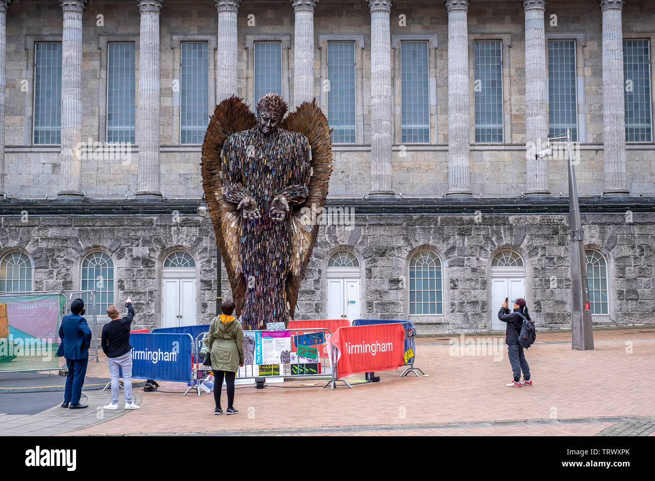 The Knife Angel sculpture by Alfie Bradley in Victoria Square, Birmingham, England Stock Photo
