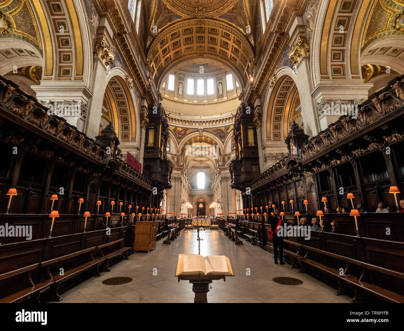 Interior of St. Pauls Cathedral, London, England Stock Photo