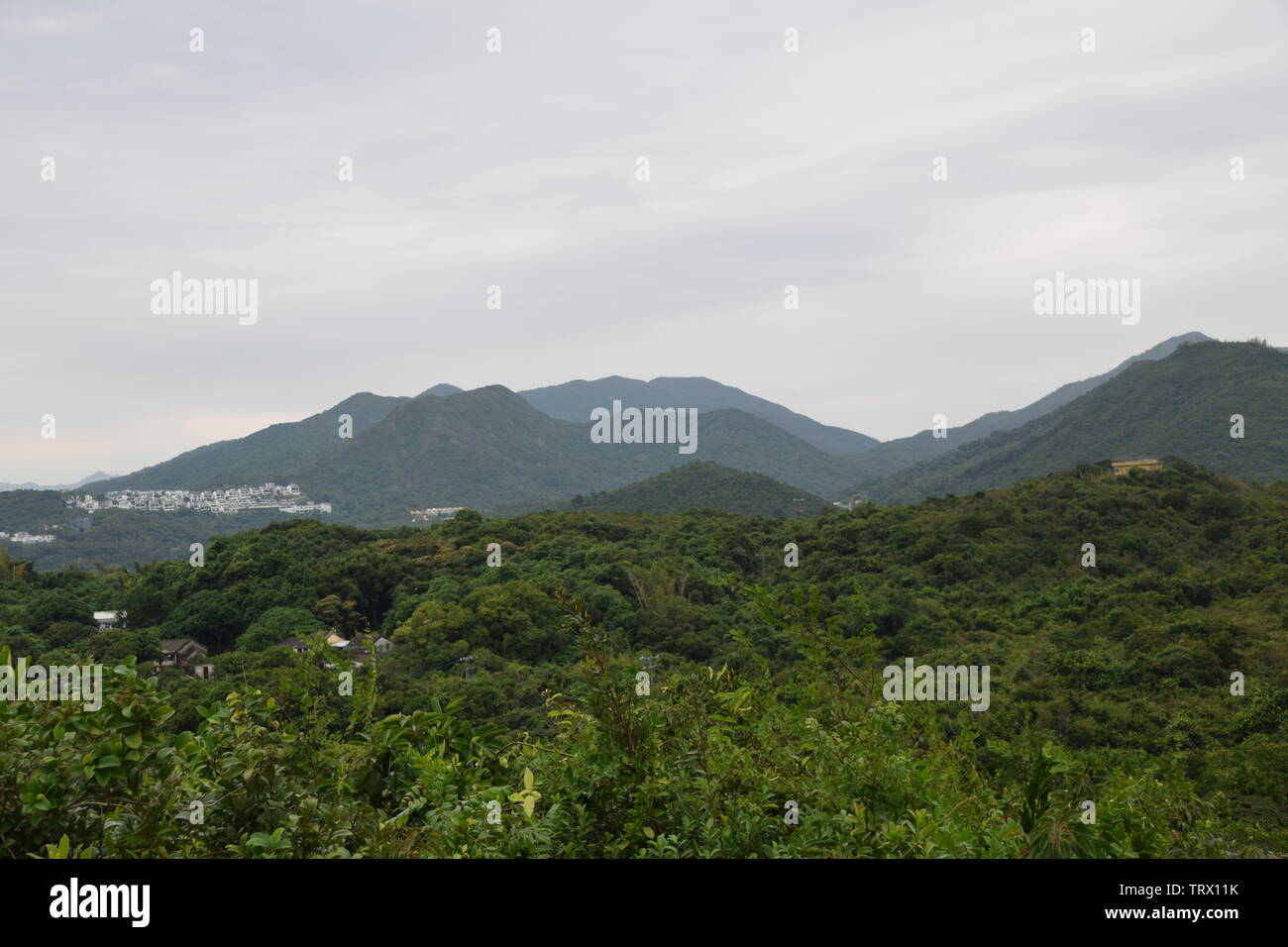 Graves on a hill in Hong Kong Stock Photo