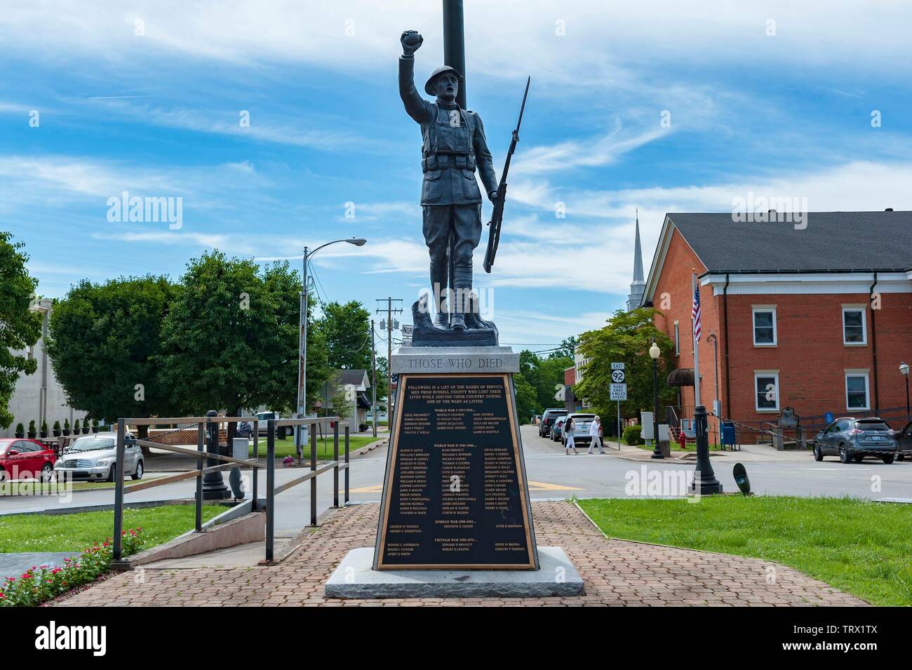 World War I Doughboy statue in Jamestown Kentucky Stock Photo Alamy