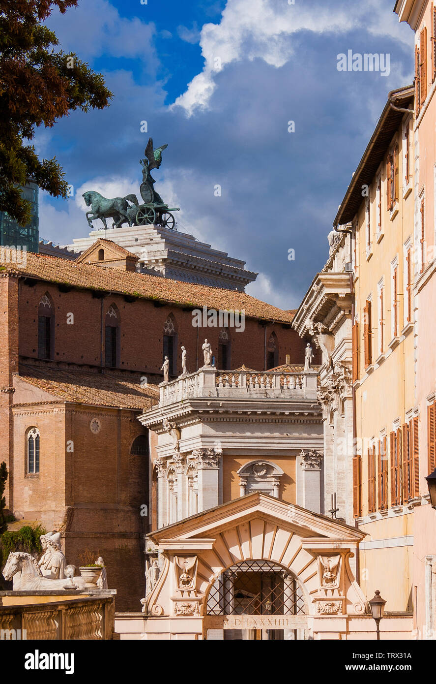 Capitoline ancient monuments and architecture in Rome Stock Photo - Alamy