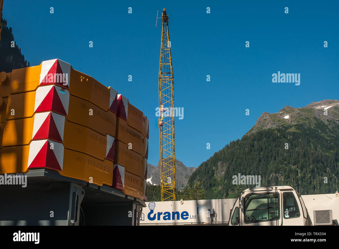 Blue Lake Dam construction site, Sitka, Alaska Stock Photo - Alamy