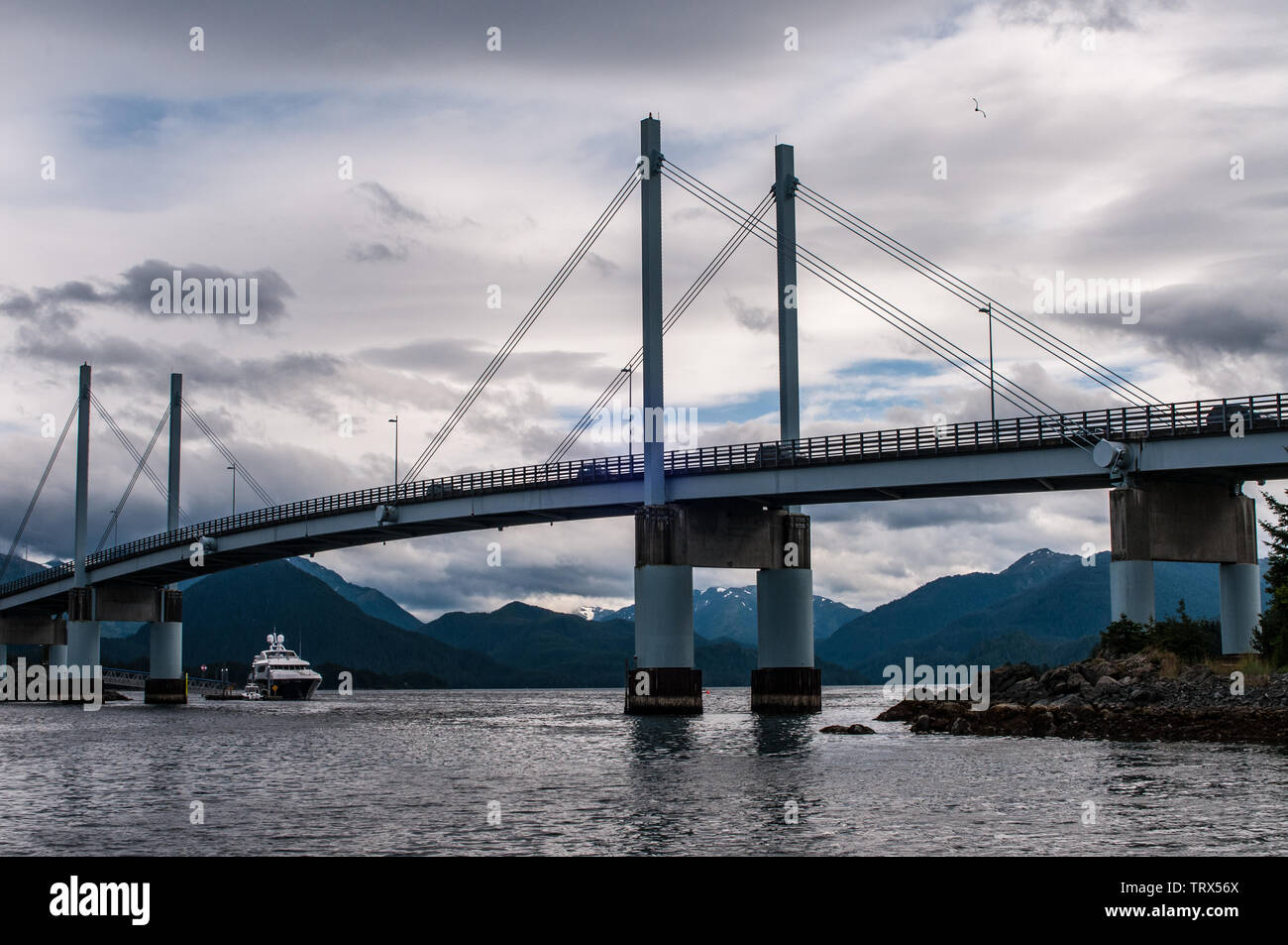 John O Connell suspension bridge, Sitka, alaska Stock Photo Alamy