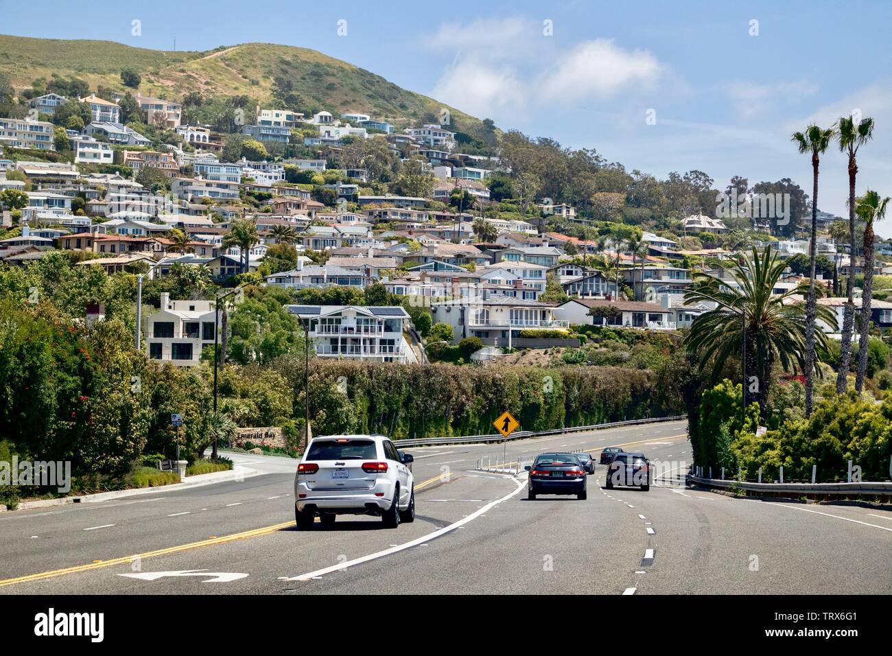 Pacific Coast Highway in Laguna Beach California Stock Photo