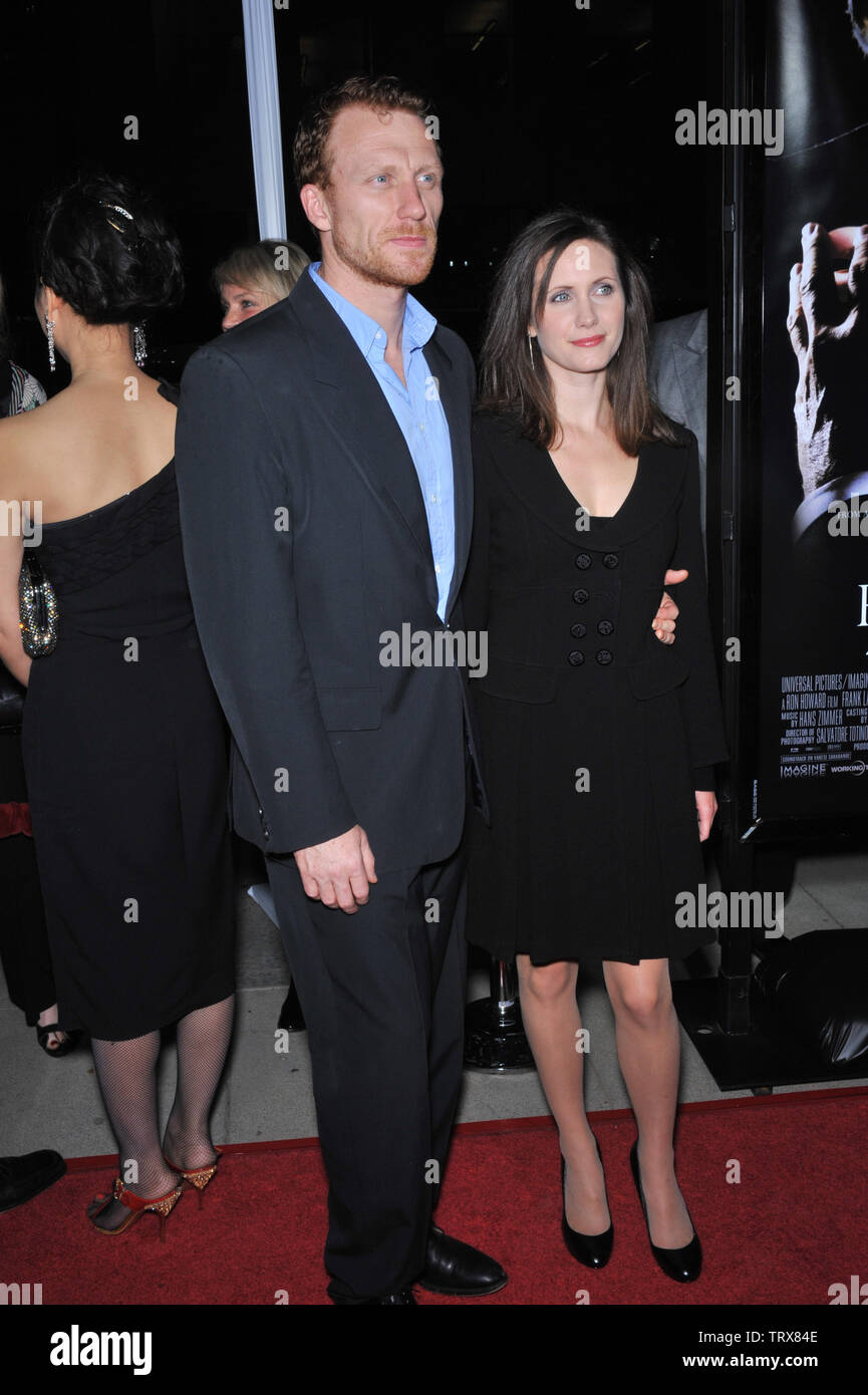 LOS ANGELES, CA. November 24, 2008: Kevin McKidd & wife Jane Parker at the Los Angeles premiere of 'Frost/Nixon' at the Academy's Samuel Goldwyn Theatre, Beverly Hills. © 2008 Paul Smith / Featureflash Stock Photo