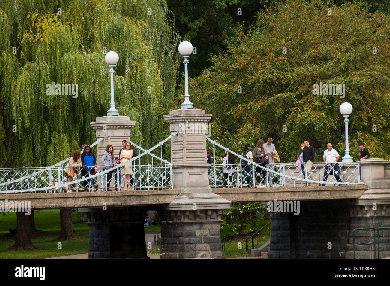 Boston Public Garden MA Stock Photo