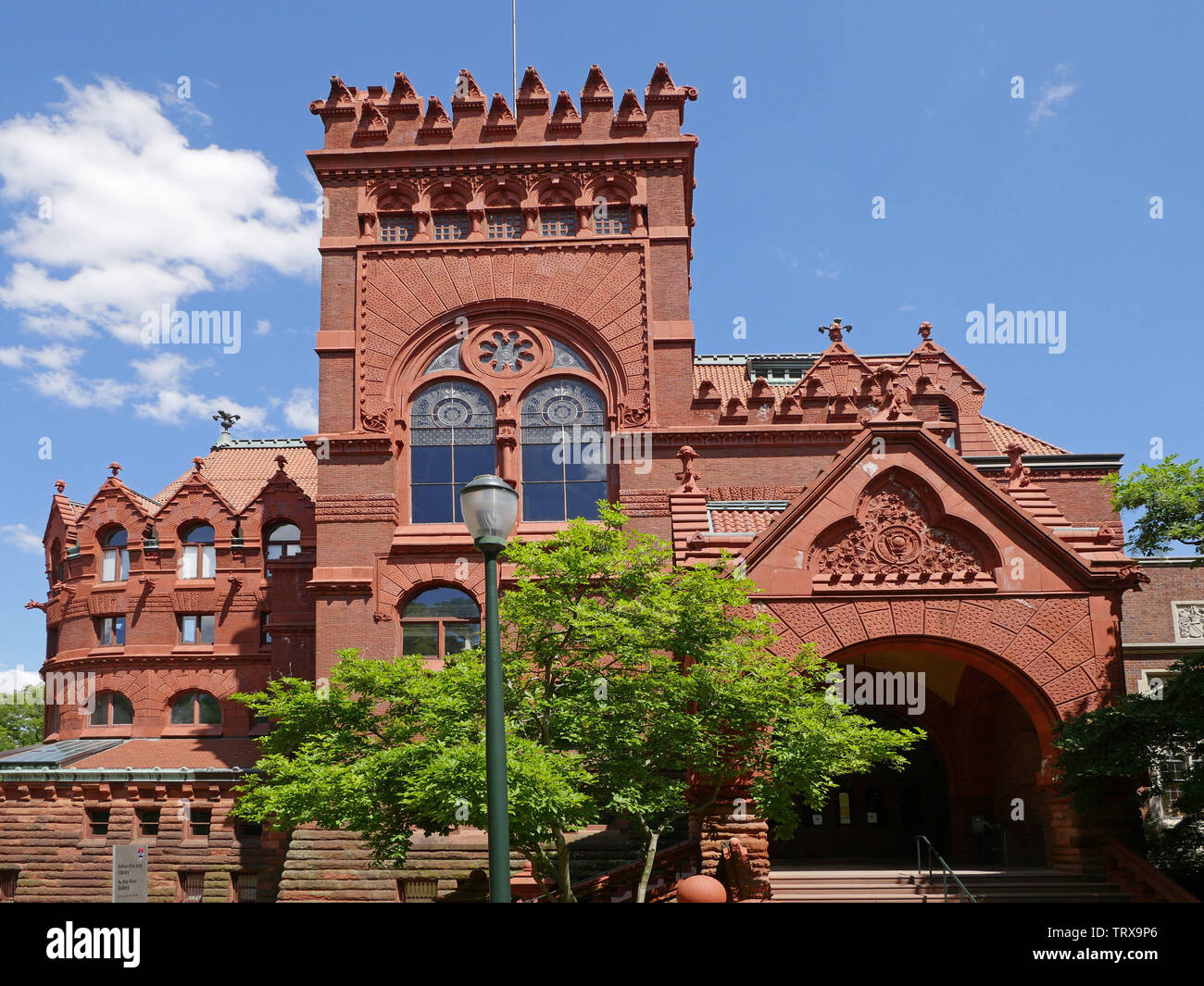 PHILADELPHIA - MAY 2019:  The Fisher Fine Arts Library at the University of Pennsylvania, built 1890, is a National Historic Landmark. Stock Photo
