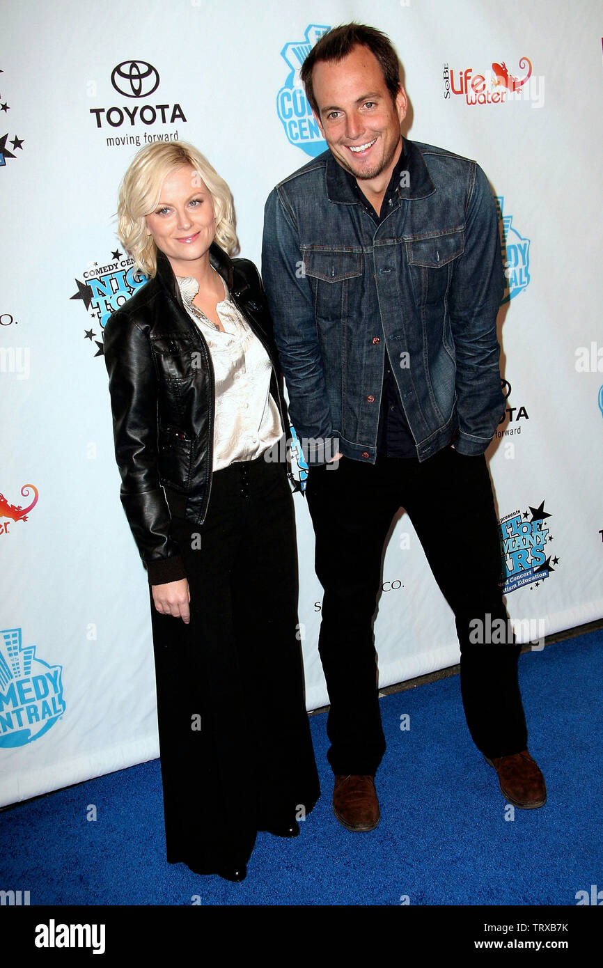 New York, USA. 13 April, 2008. Amy Poehler, Will Arnett at Comedy Central's Night of Too Many Stars hosted by Jon Stewart at The Beacon Theater. Credit: Steve Mack/Alamy Stock Photo
