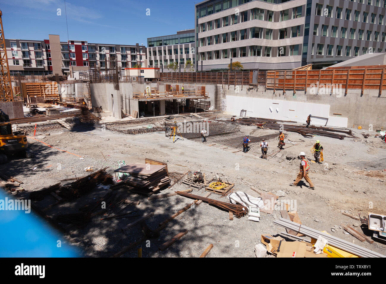 The Capital Park Residences under construction, Victoria BC Canada