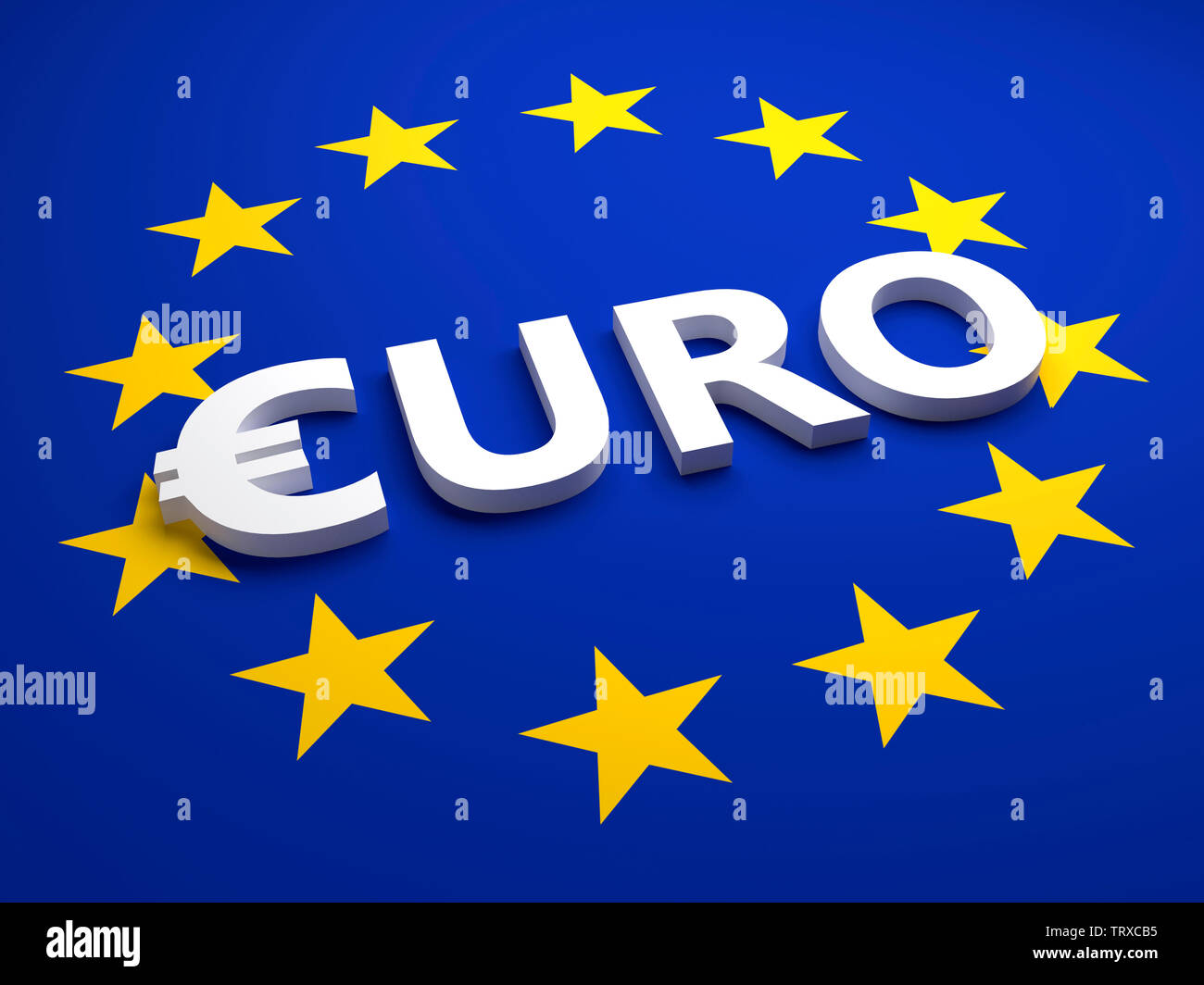3D euro symbol rendering - Illustration Stock Photo - Alamy