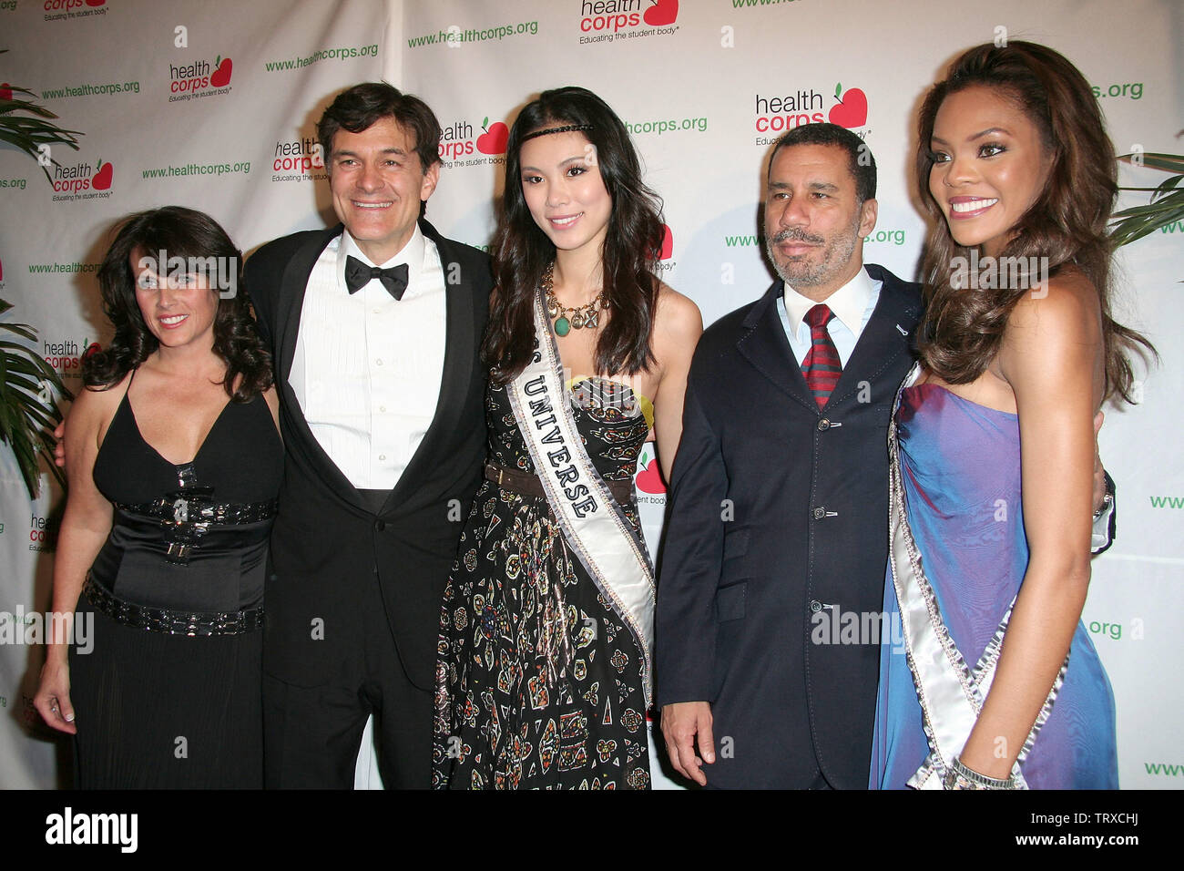 New York, USA. 17 April, 2008. Lisa Oz, Dr. Mehmet Oz, Miss Universe