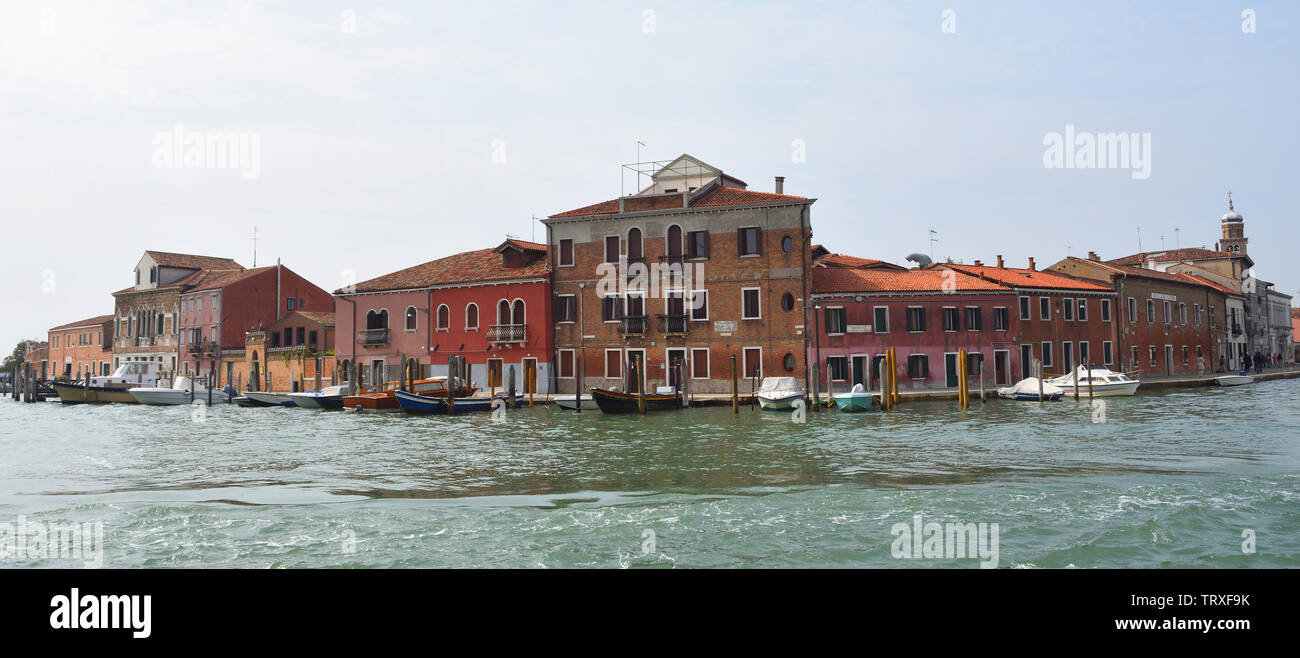 Buildings on the Island Of Murano Venice. Stock Photo