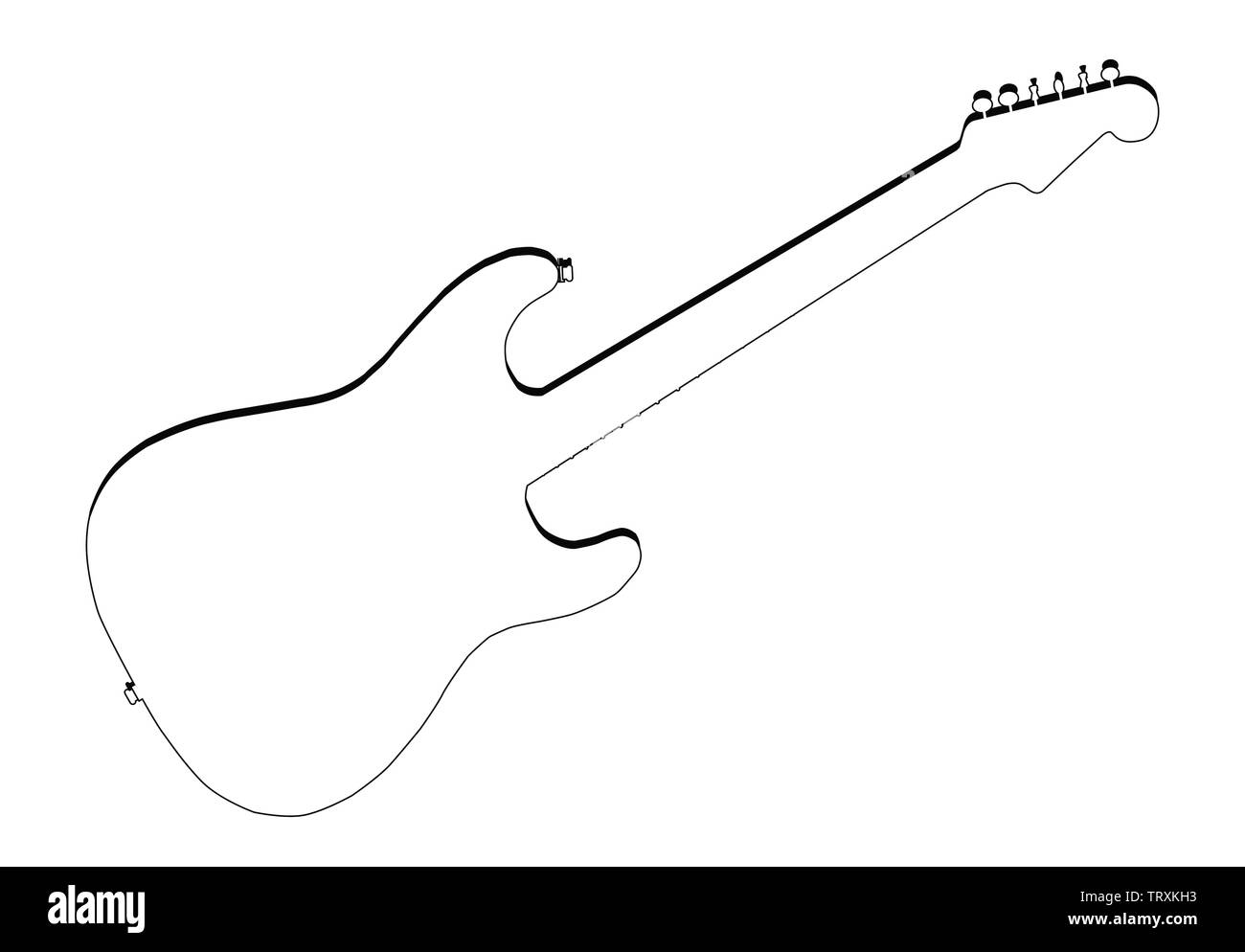 Electric Guitar Outline Drawing At William Pettigrew Blog Electric Guitar Outline Drawing At William Pettigrew Blog