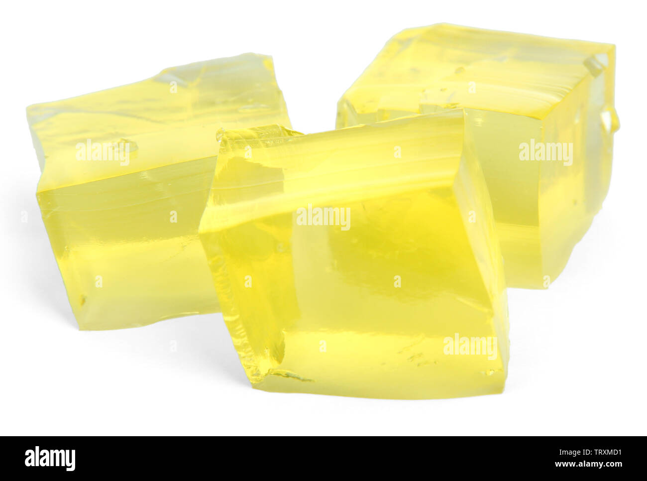 Tasty jelly cubes isolated on white Stock Photo Alamy