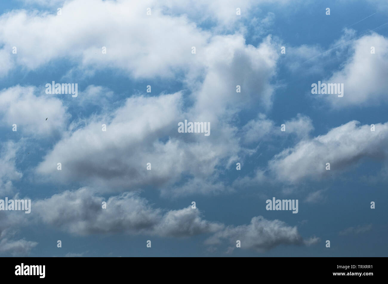 fluffy clouds on a sunny day Stock Photo - Alamy