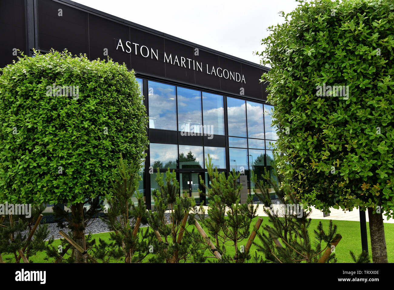 Aston Martin Lagonda  The new Aston Martin factory has started producing test vehicles ahead of going into full production next year of a SUV and DBX Stock Photo