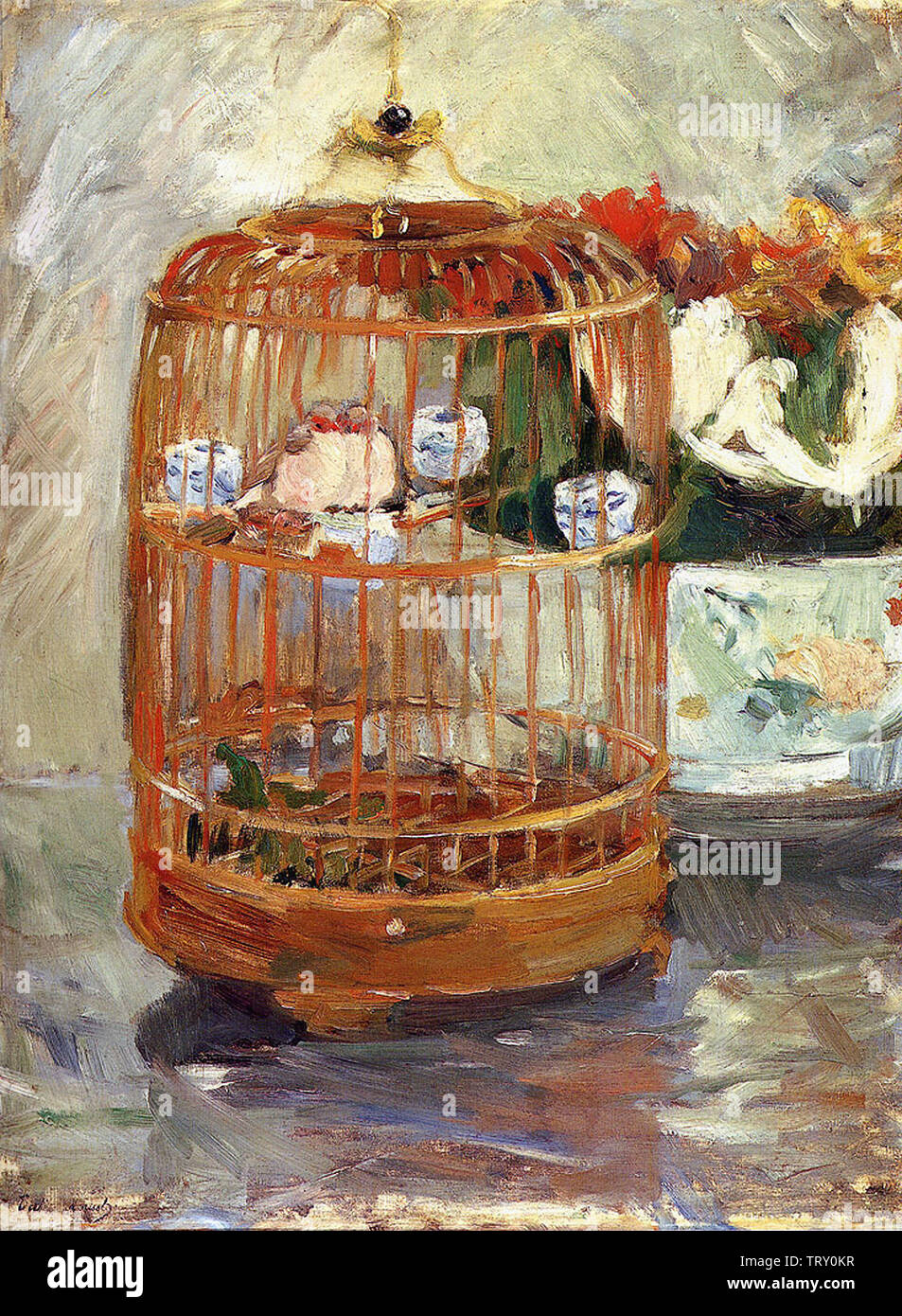 Berthe Morisot Cage 1885 Stock Photo Alamy