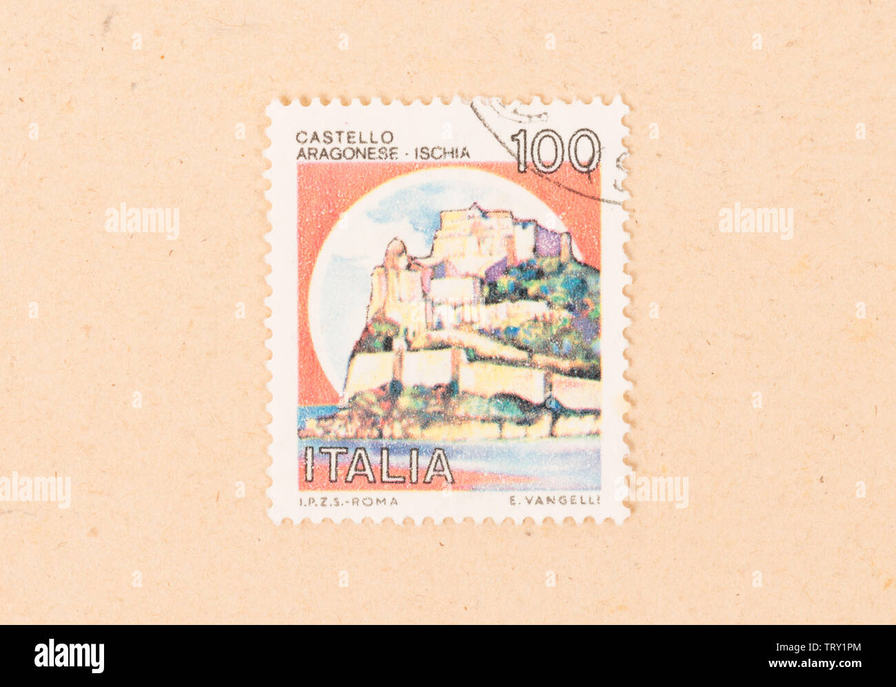 Postage stamp printed in italy hi-res stock photography and images - Alamy
