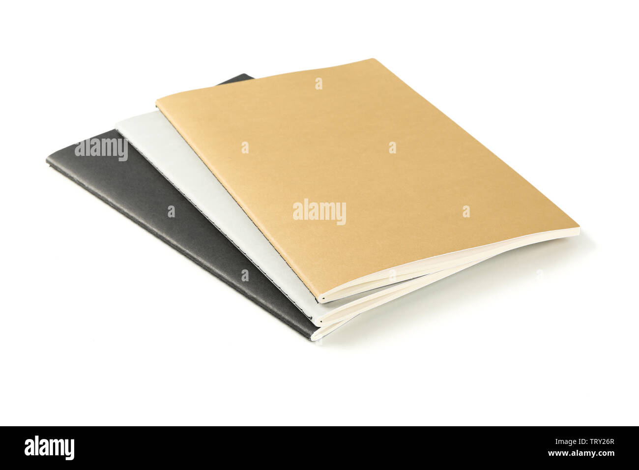 Notebook Structure Paper Notebooks with paper structure isolated on white background Stock Photo ...