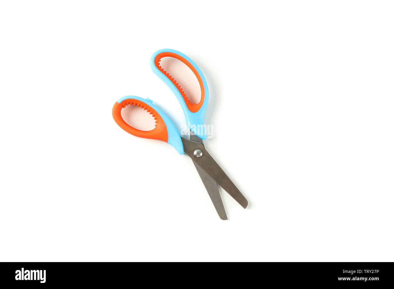 Stationery color scissors isolated on white background Stock Photo - Alamy