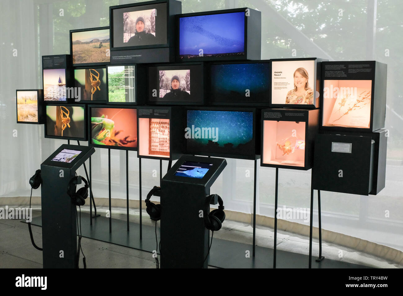 Interactive Multimedia exhibition, Botanical Garden, Montreal Stock Photo