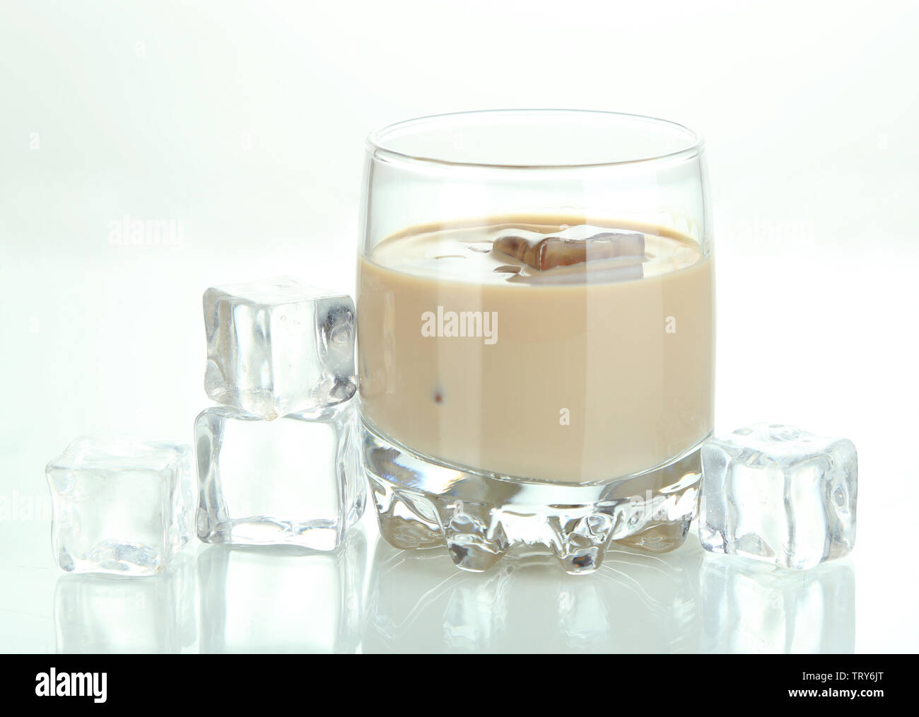 Baileys liqueur in glass isolated on white Stock Photo Alamy