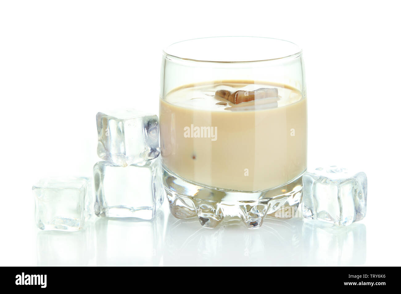 Baileys liqueur in glass isolated on white Stock Photo Alamy