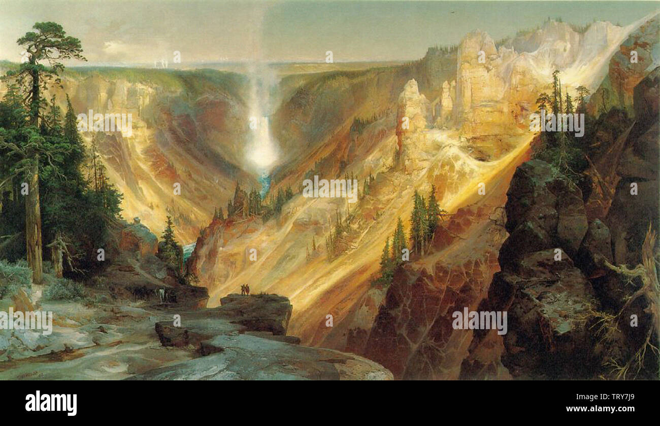 Thomas moran yellowstone hi-res stock photography and images - Alamy, image size:1300x840